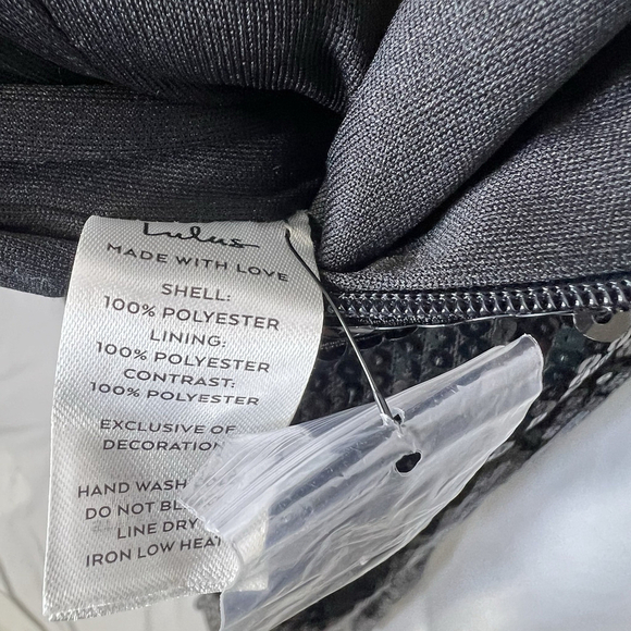 Lulus Women’s Pretty Sensational Black Sequin Rosette Halter Maxi Dress Slit L - Picture 16 of 16